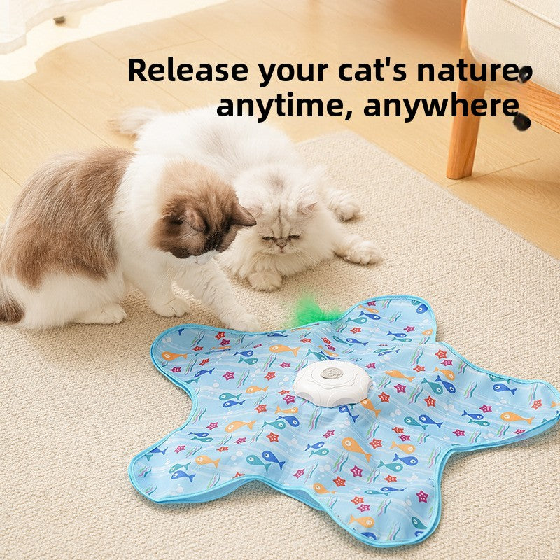 Electric Cat Hunting Toy with Rotating Cover